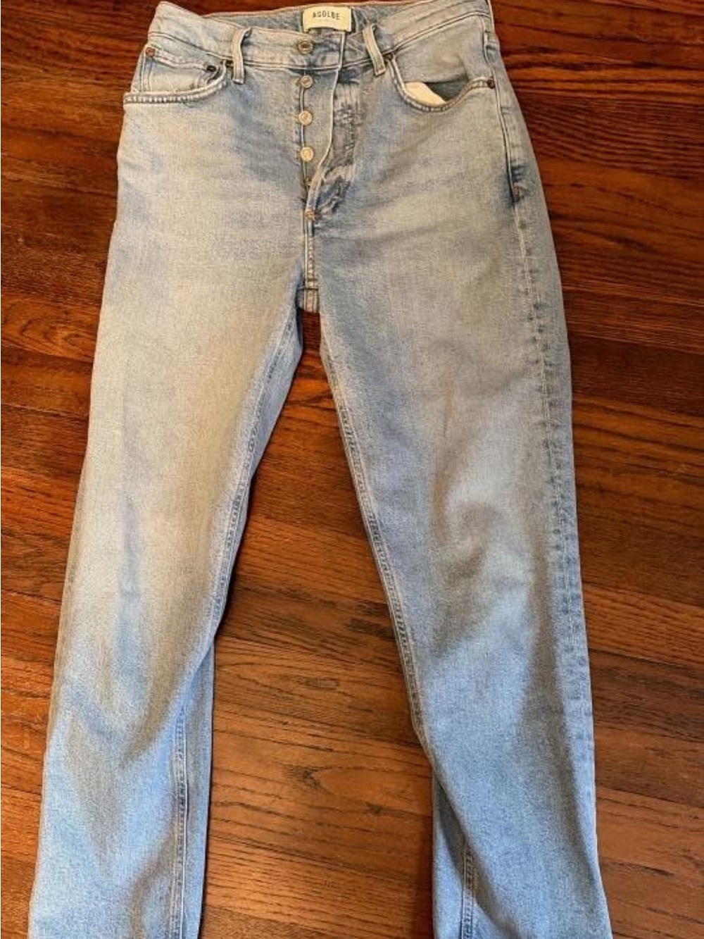Agolde Light Blue Skinny Jeans with Button Fly size 26